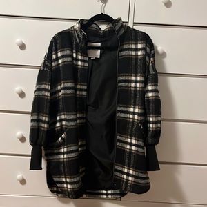 BB Dakota Black Plaid Jacket - Size XS